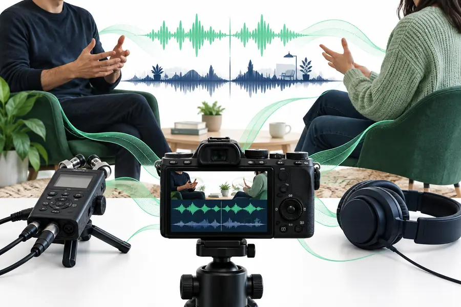 Illustration eines Audio-Beispiels für ein Interview