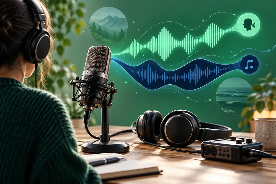 Illustration eines Audio-Beispiels für einen Podcast