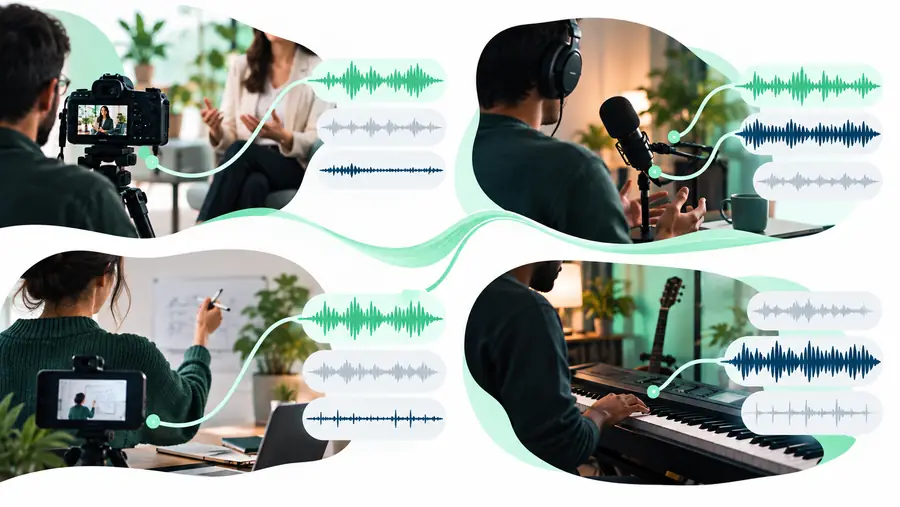 Illustration eines Audio-Beispiels für einen Präsentator